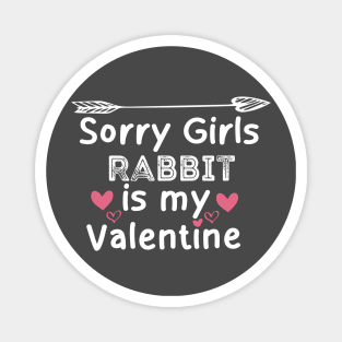 sorry girls rabbit my  valentine Magnet